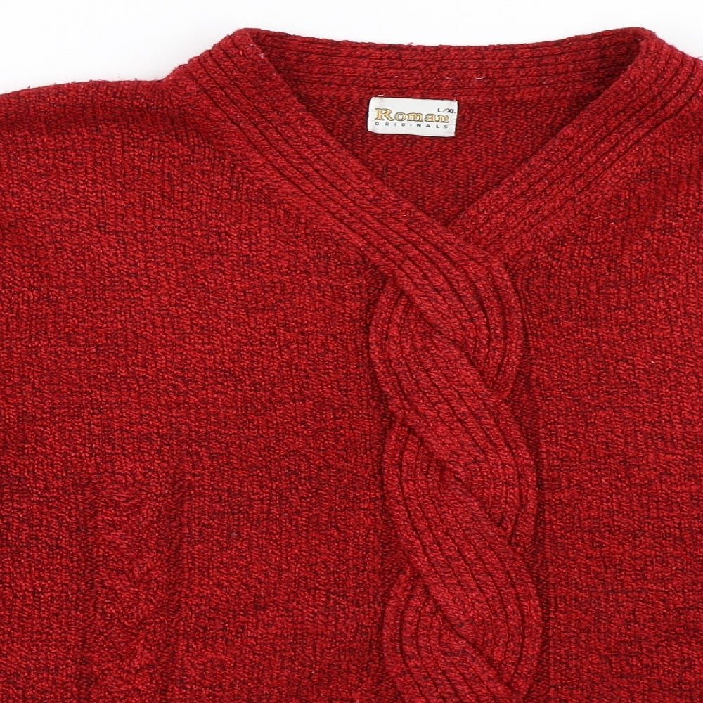 Roman Originals Womens Red   Pullover Jumper Size L