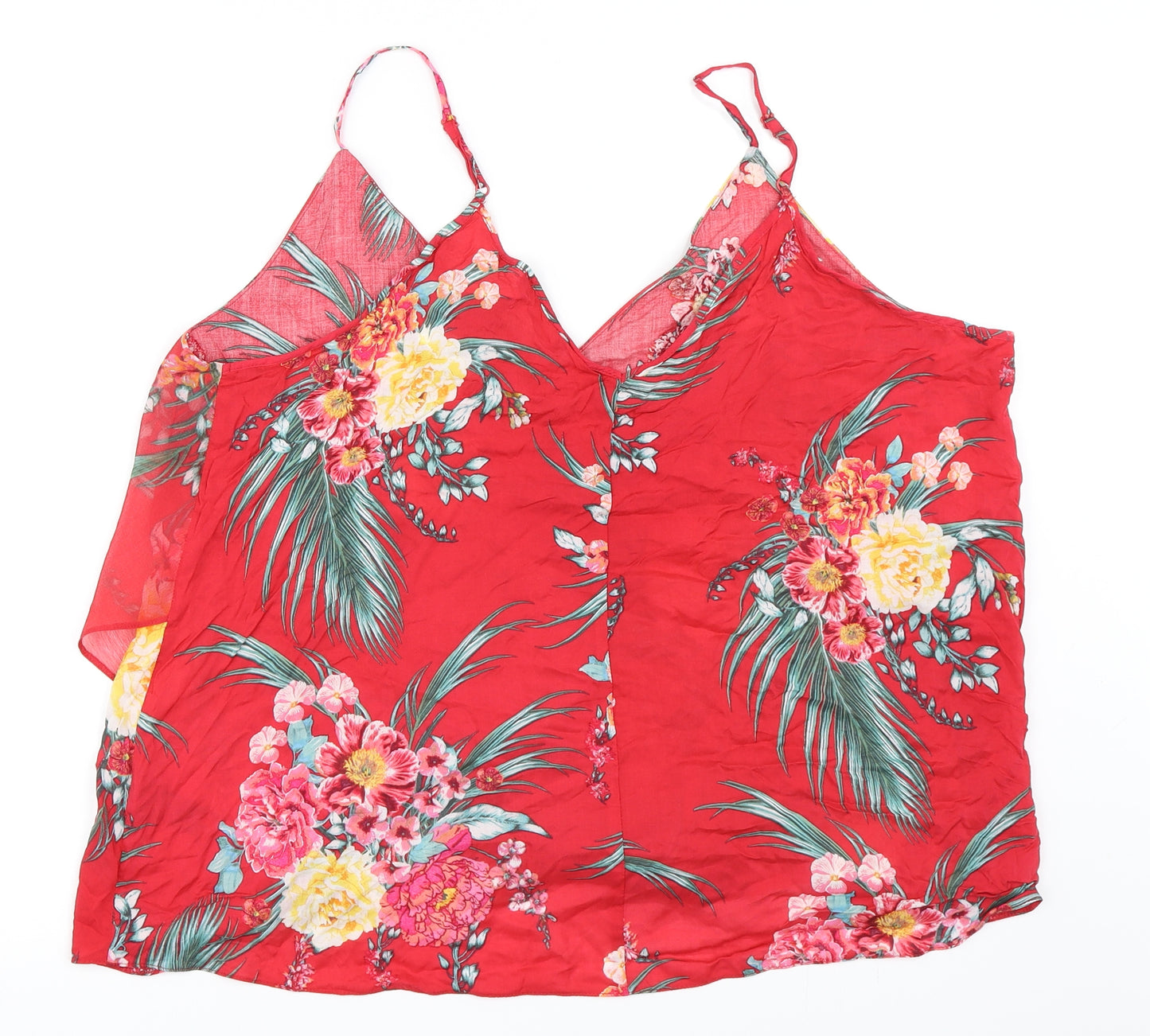George Womens Red Floral  Camisole Blouse Size 20