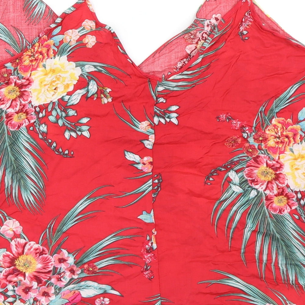 George Womens Red Floral  Camisole Blouse Size 20