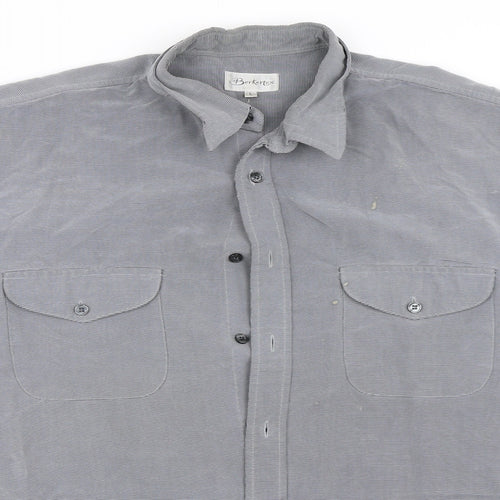 Berkertex Mens Grey    Button-Up Size L