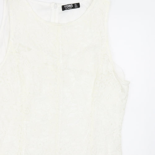 Yoins Womens Ivory   Basic Blouse Size XL