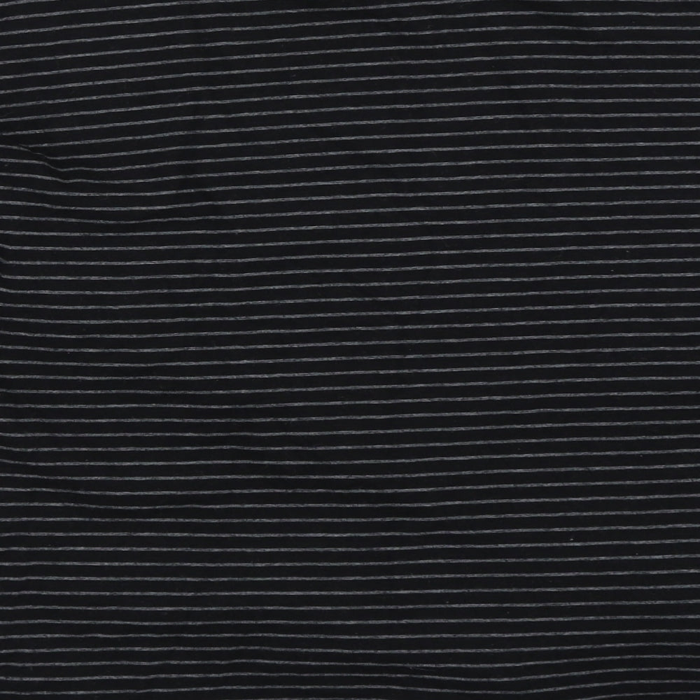 Warehouse Womens Black Striped  Basic T-Shirt Size 8