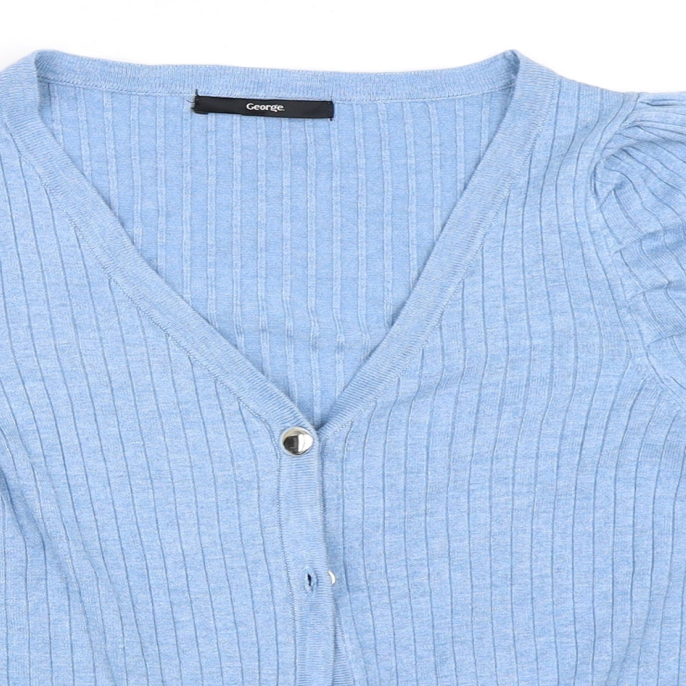 George Womens Blue   Cardigan Jumper Size L