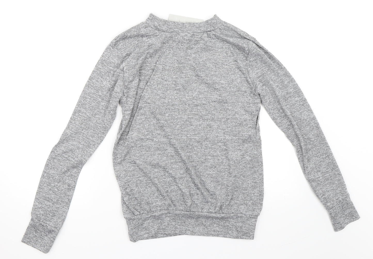 Silk Womens Grey   Pullover Sweatshirt Size M