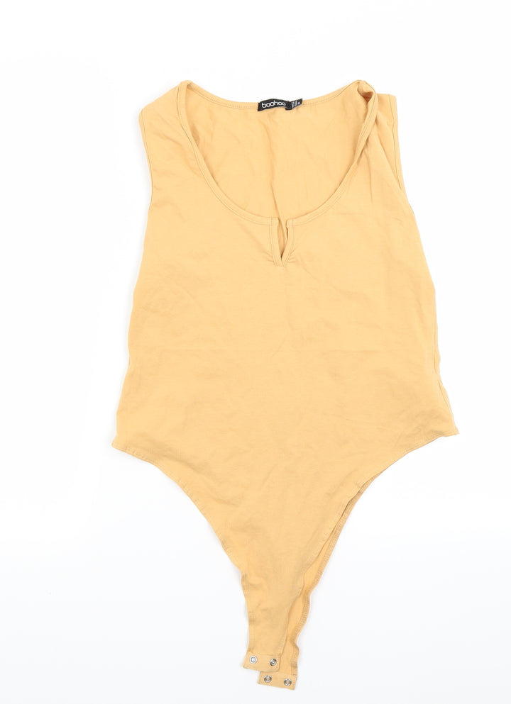 Boohoo Womens Orange   Basic Tank Size 14