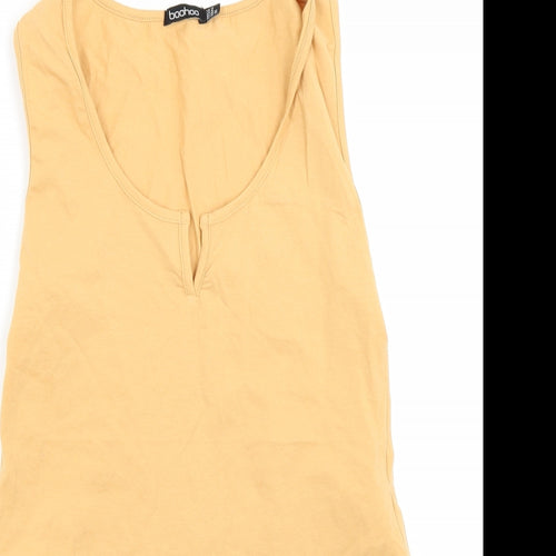 Boohoo Womens Orange   Basic Tank Size 14