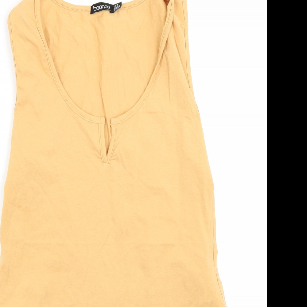 Boohoo Womens Orange   Basic Tank Size 14
