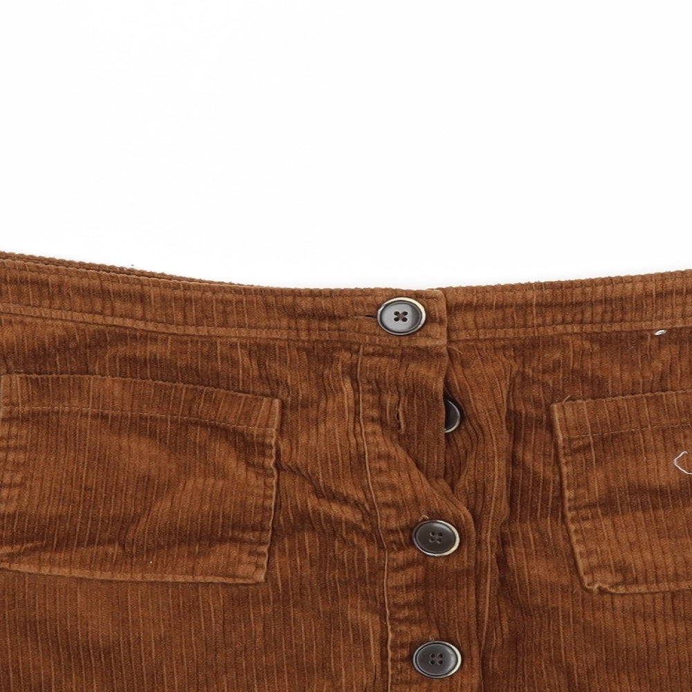 Primark Womens Brown  Corduroy Mini Skirt Size 16