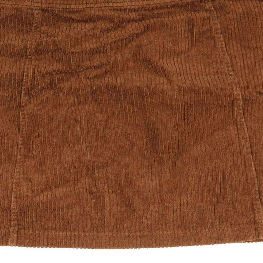 Primark Womens Brown  Corduroy Mini Skirt Size 16