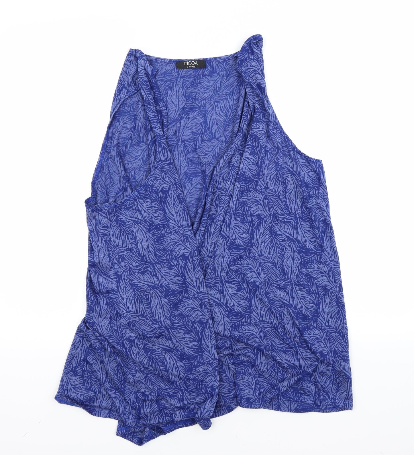 George Womens Blue Floral  Wrap Jumper Size 24