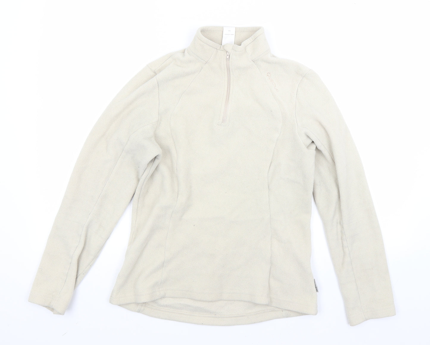 Quechua Womens Beige  Fleece Jacket Coat Size S