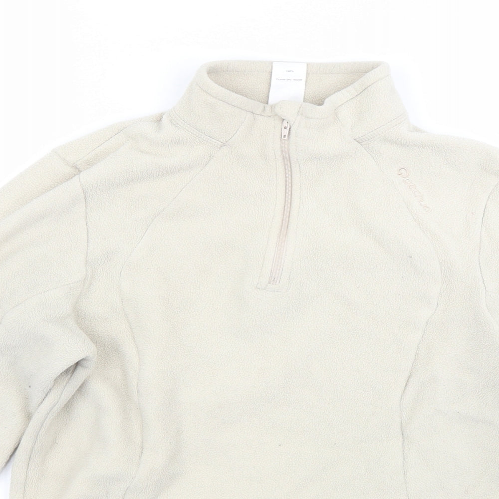 Quechua Womens Beige  Fleece Jacket Coat Size S