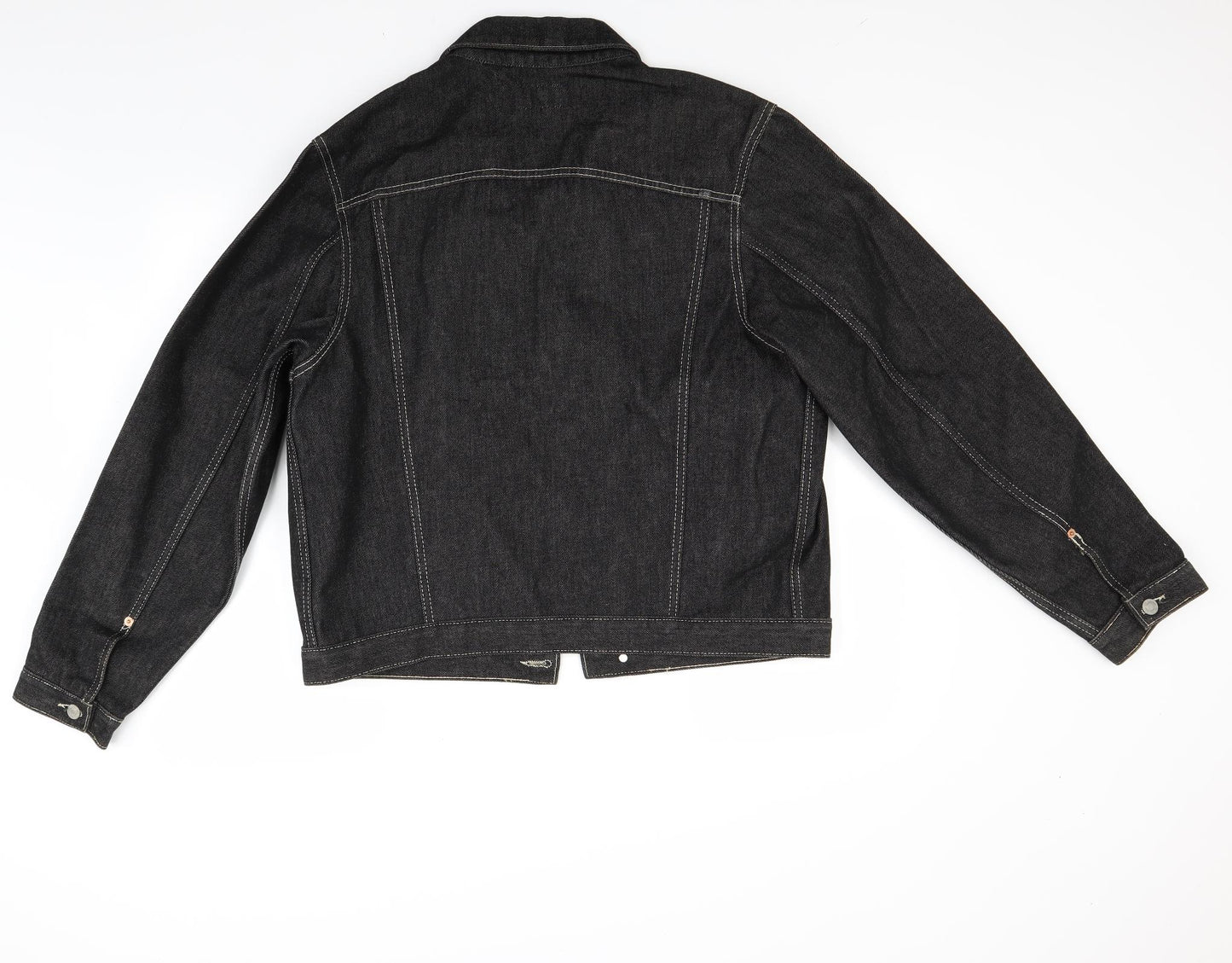 Voi Mens Black  Denim Jacket Coat Size M