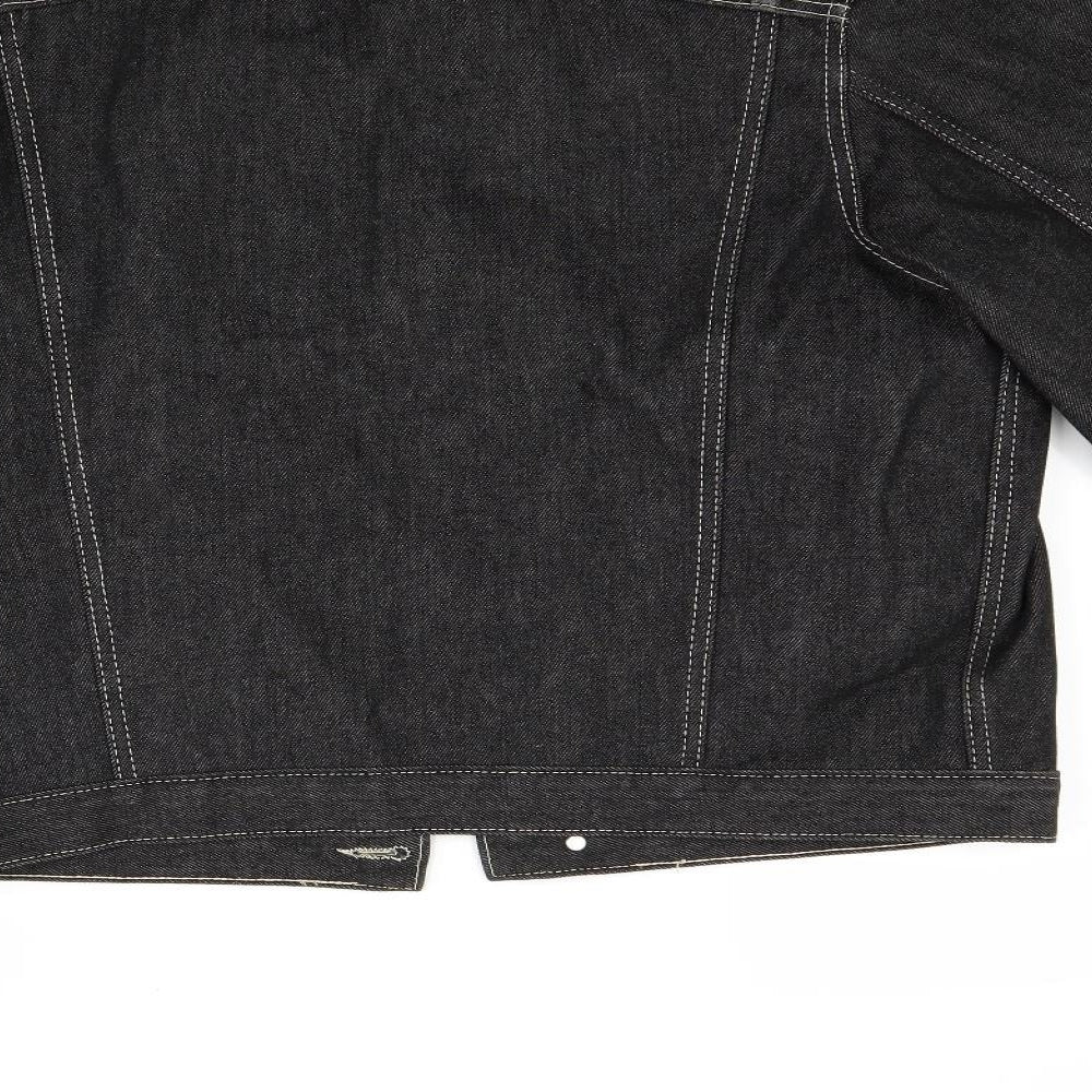 Voi Mens Black  Denim Jacket Coat Size M