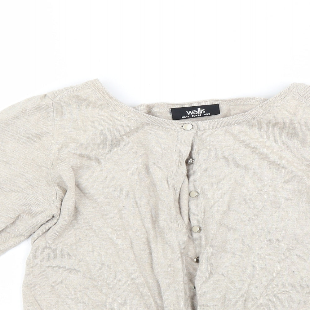 Wallis Womens Beige   Cardigan Jumper Size 12