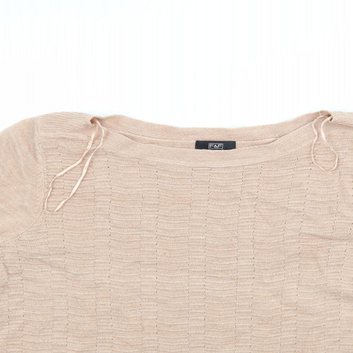 &F Womens Brown   Pullover Jumper Size 14
