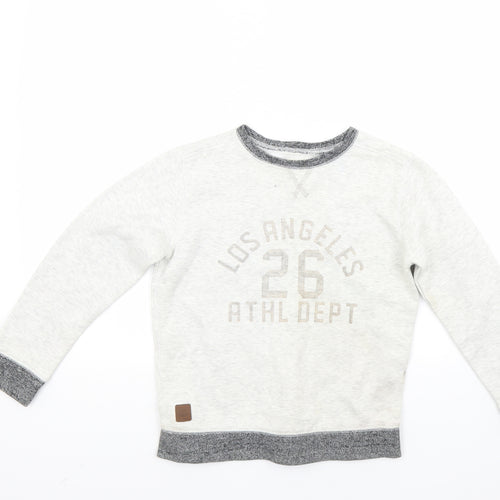 NEXT Boys Grey Striped  Pullover Sweatshirt Size 8 Years