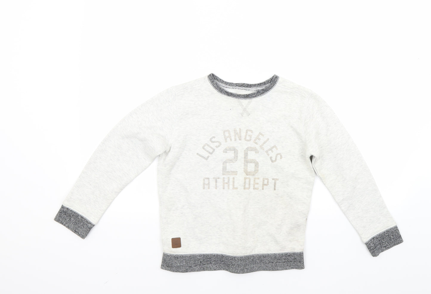 NEXT Boys Grey Striped  Pullover Sweatshirt Size 8 Years