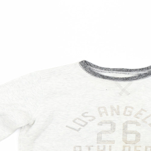 NEXT Boys Grey Striped  Pullover Sweatshirt Size 8 Years