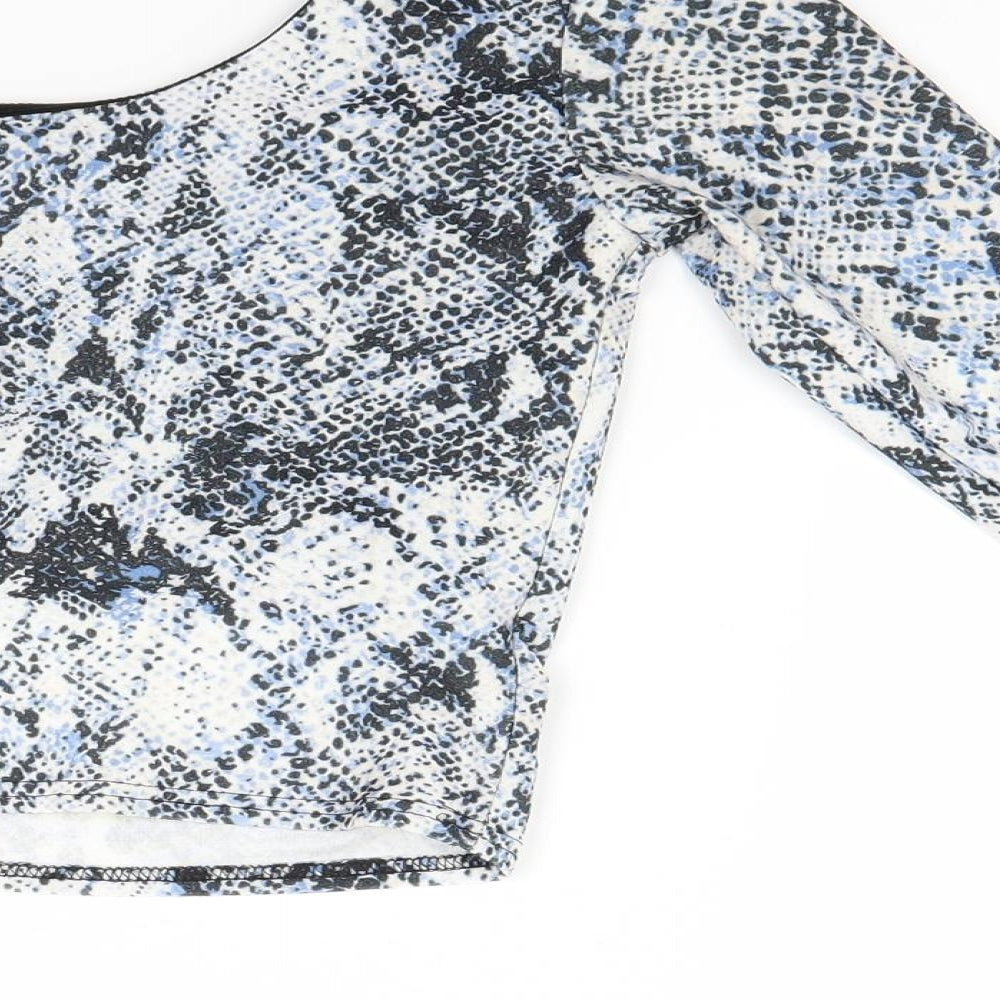 New Look Womens Multicoloured   Cropped Blouse Size 8