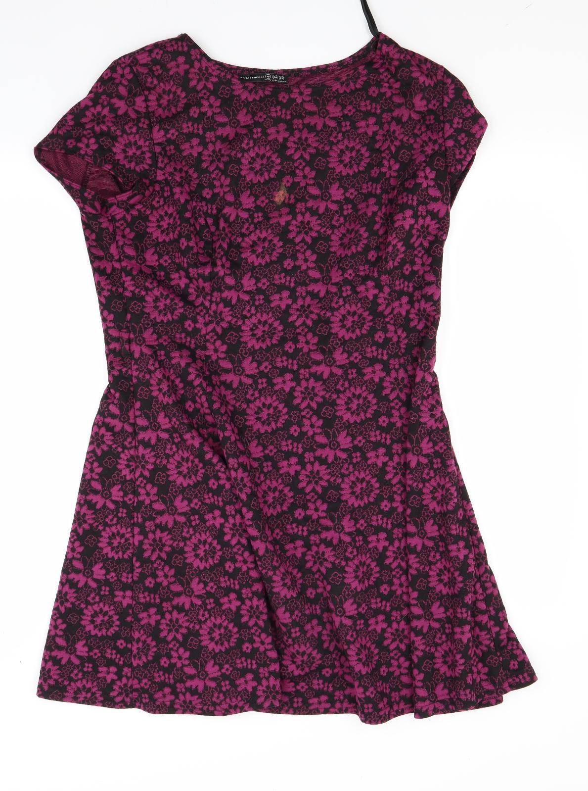 Atmosphere Womens Purple Floral  A-Line  Size 16