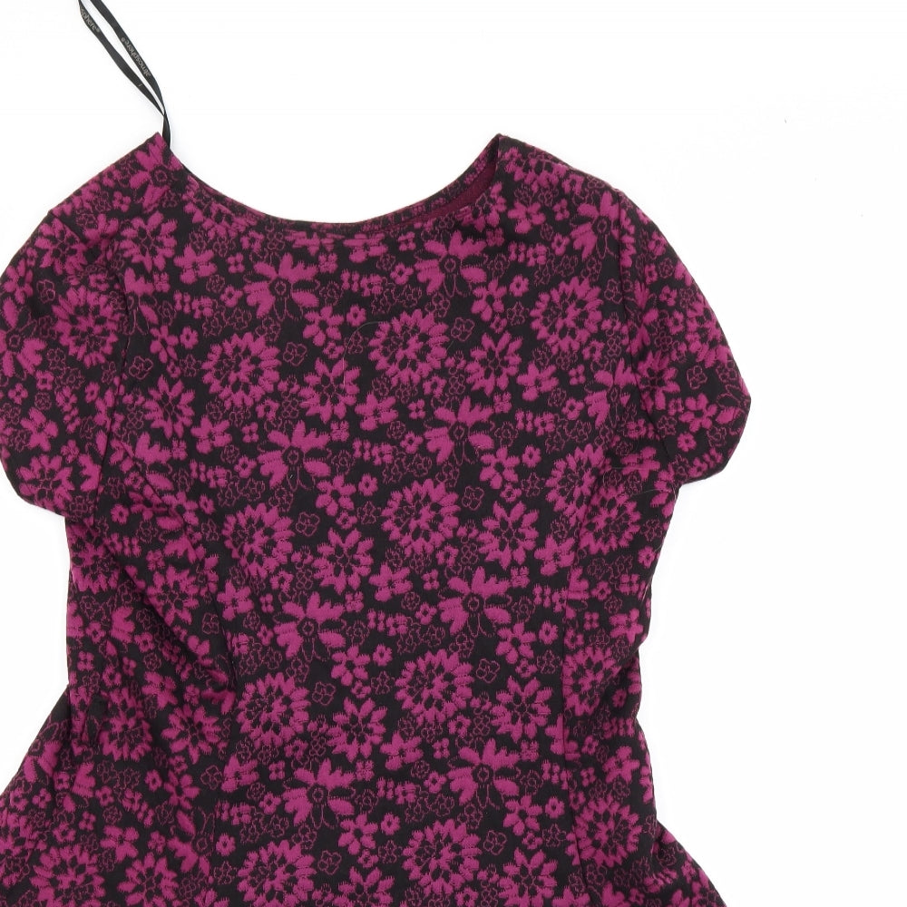 Atmosphere Womens Purple Floral  A-Line  Size 16