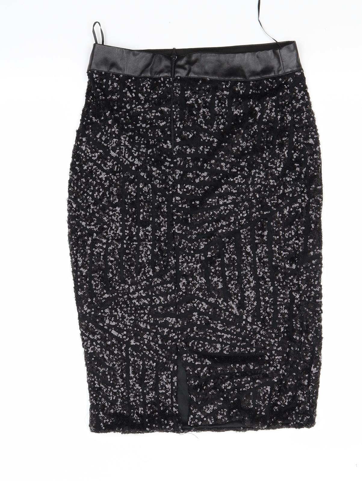 Preworn Womens Black   Bandage Skirt Size S