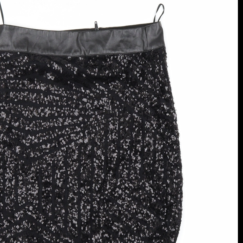 Preworn Womens Black   Bandage Skirt Size S