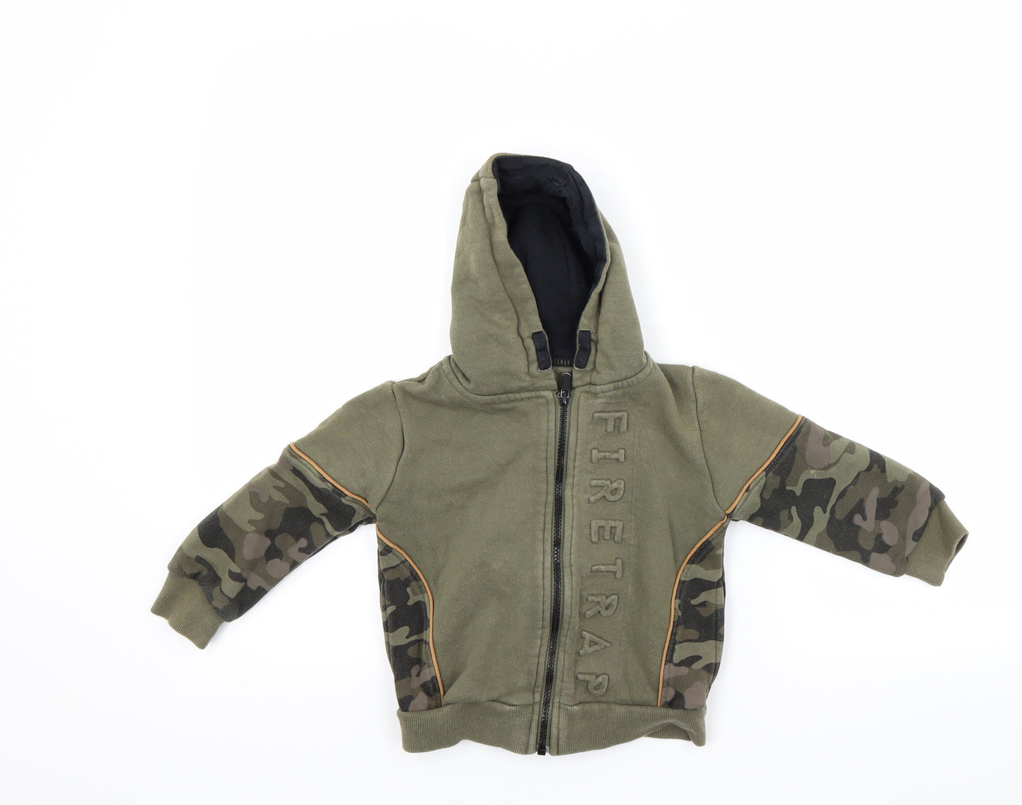 Firetrap Boys Green   Full Zip Hoodie Size 3-4 Years