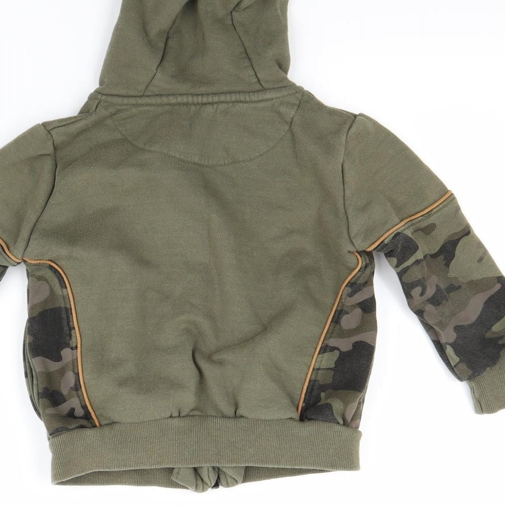 Firetrap Boys Green   Full Zip Hoodie Size 3-4 Years