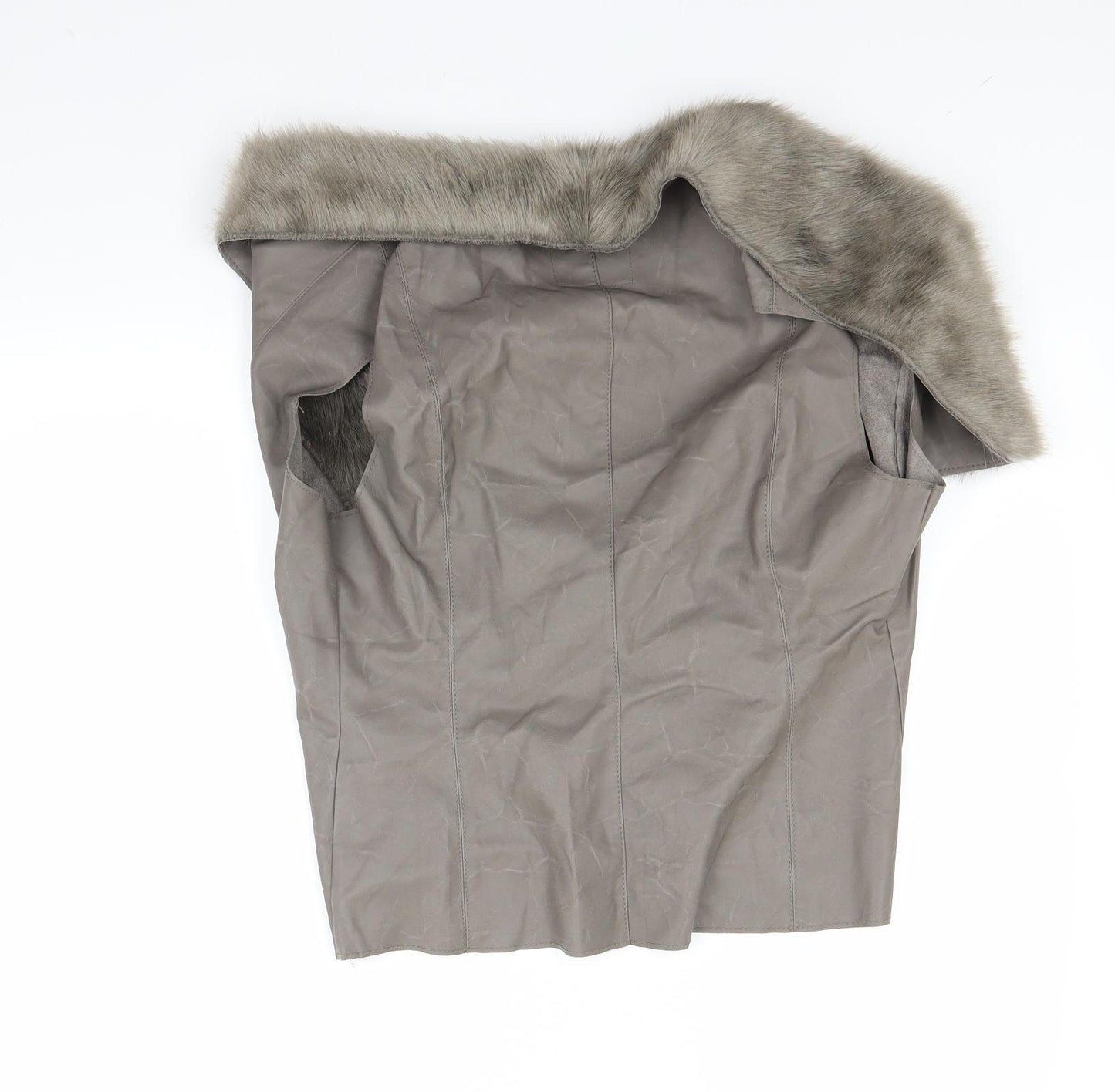 New Look Womens Brown   Gilet Coat Size 14