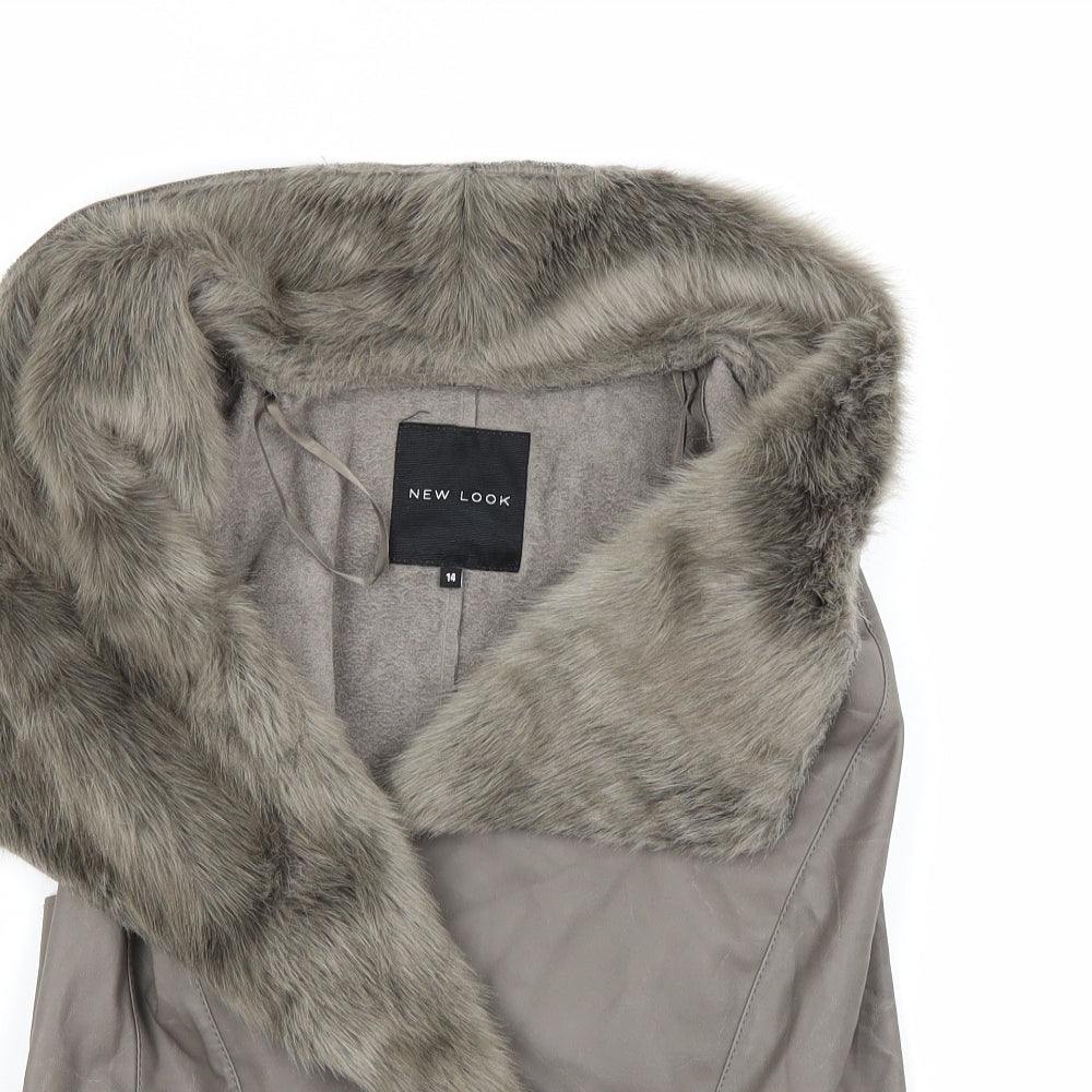 New Look Womens Brown   Gilet Coat Size 14