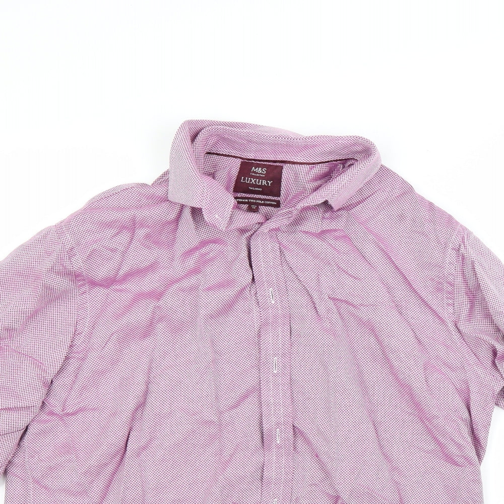 Marks and Spencer Mens Pink    Dress Shirt Size 16.5