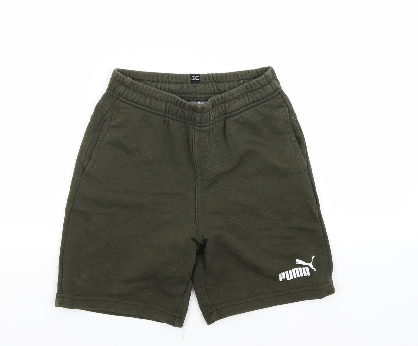 PUMA Boys Green   Sweat Shorts Size 11-12 Years