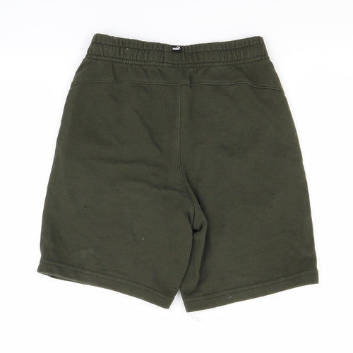 PUMA Boys Green   Sweat Shorts Size 11-12 Years