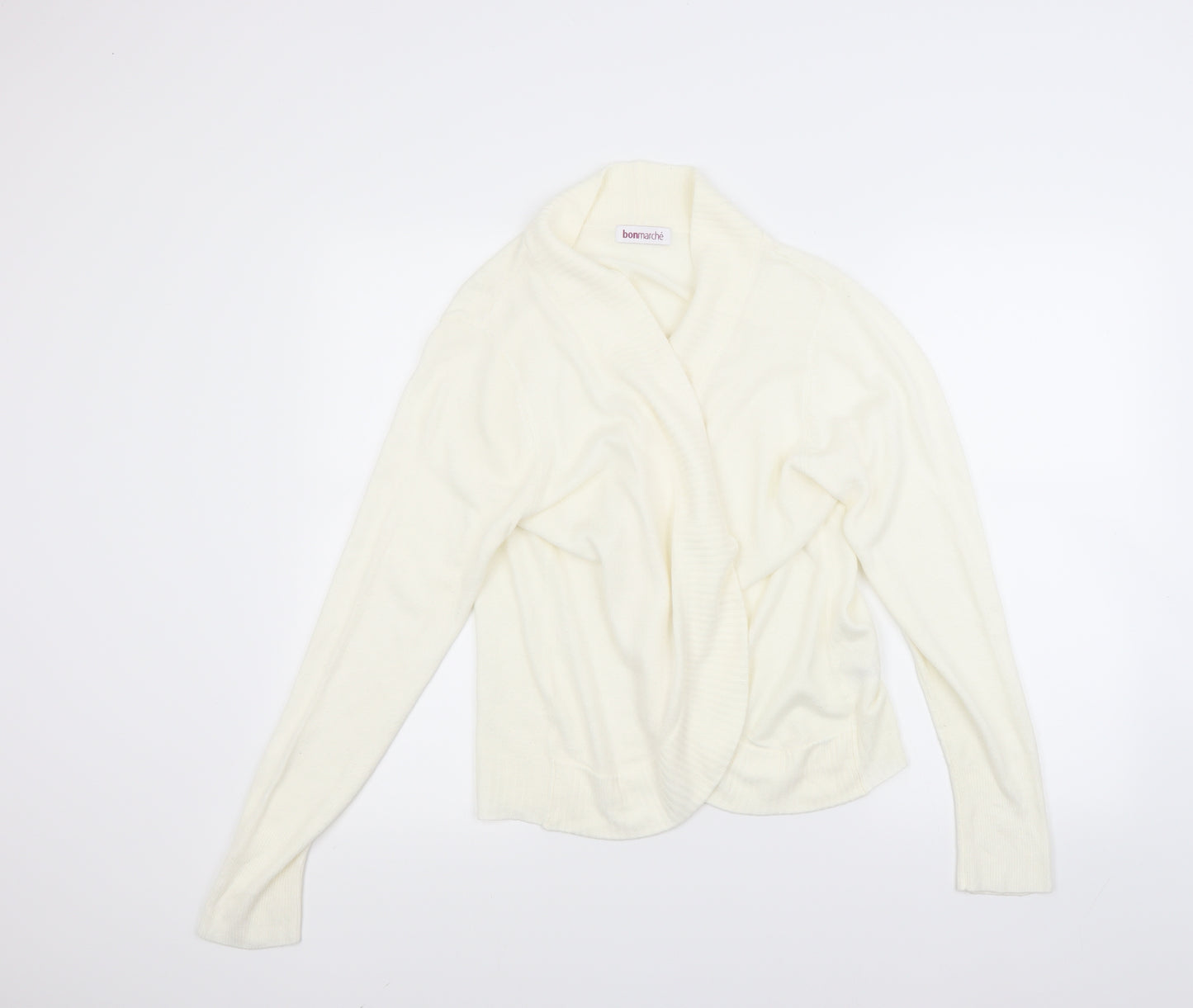 Bonmarché Womens White   Cardigan Jumper Size L