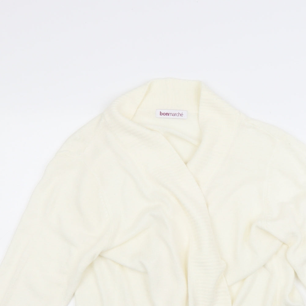 Bonmarché Womens White   Cardigan Jumper Size L