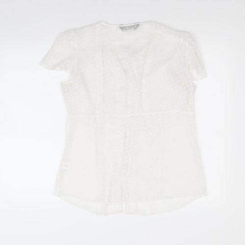 jonana Womens White   Basic Button-Up Size 12