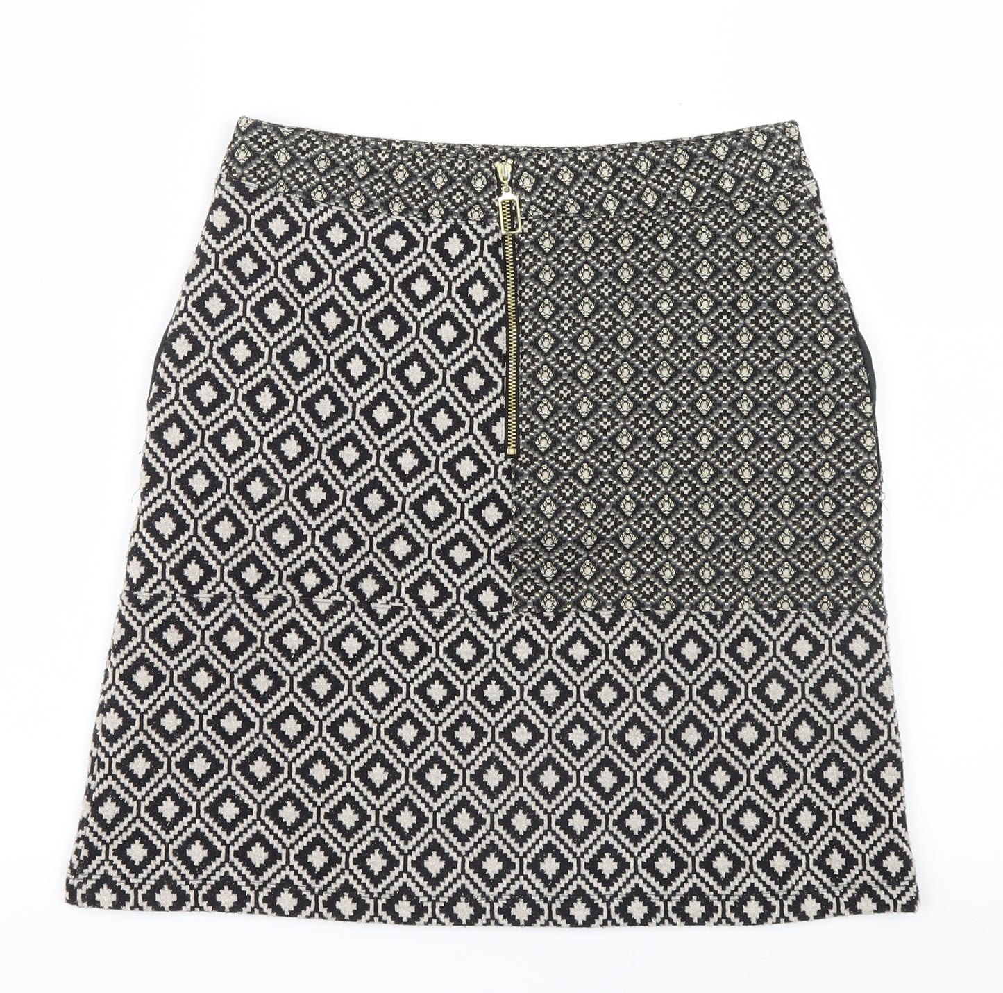 NEXT Womens Black Argyle/Diamond  Straight & Pencil Skirt Size 6