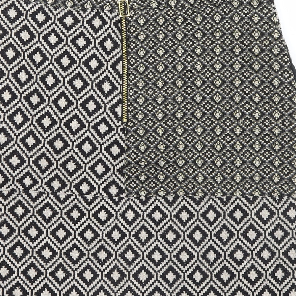 NEXT Womens Black Argyle/Diamond  Straight & Pencil Skirt Size 6
