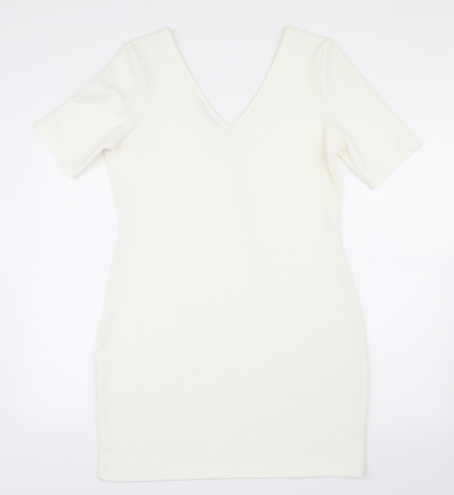 Atmosphere Womens White Geometric  Shirt Dress  Size 16