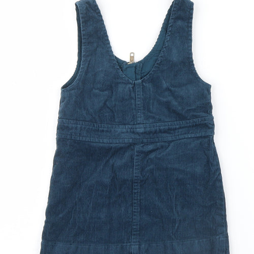 Art Class Girls Blue  Velvet Pinafore/Dungaree Dress  Size 2 Years