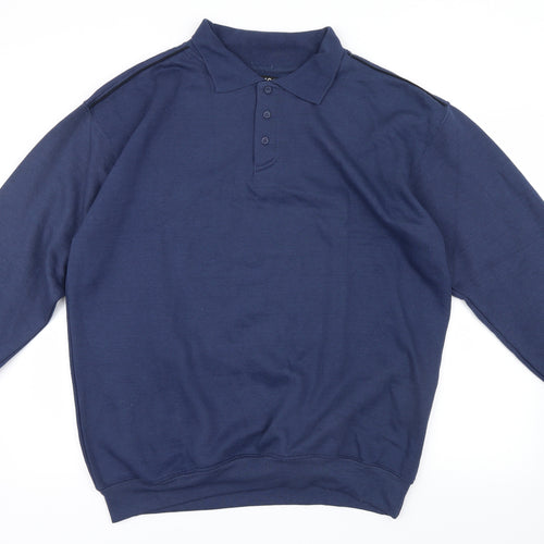 Basics Mens Blue   Pullover Jumper Size XL