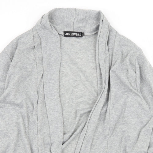 Siimhwrss Womens Grey  Jersey Cardigan Jumper Size 2XL
