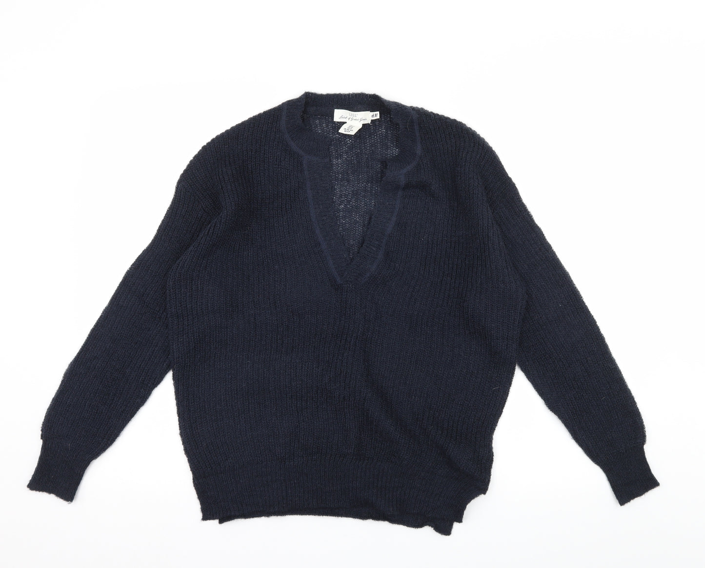 H&M Womens Blue  Knit Pullover Jumper Size XS