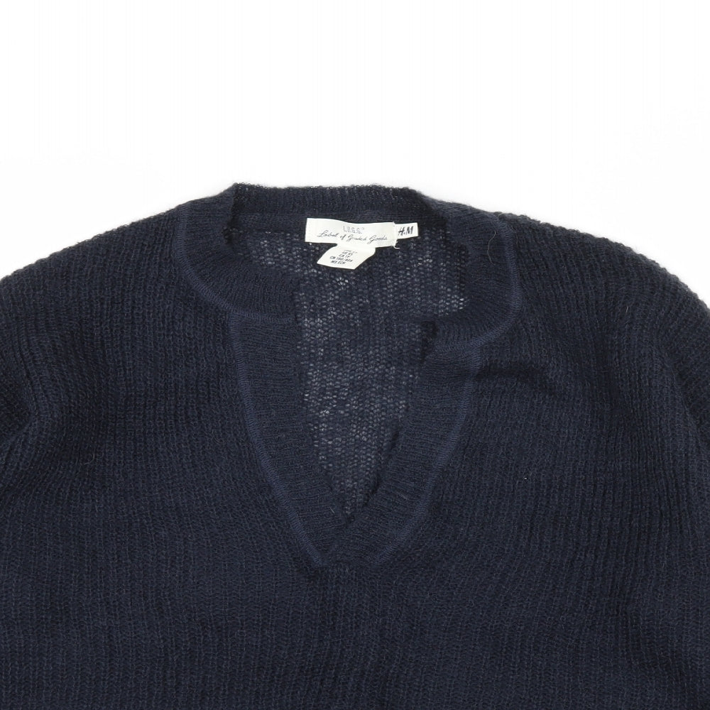 H&M Womens Blue  Knit Pullover Jumper Size XS