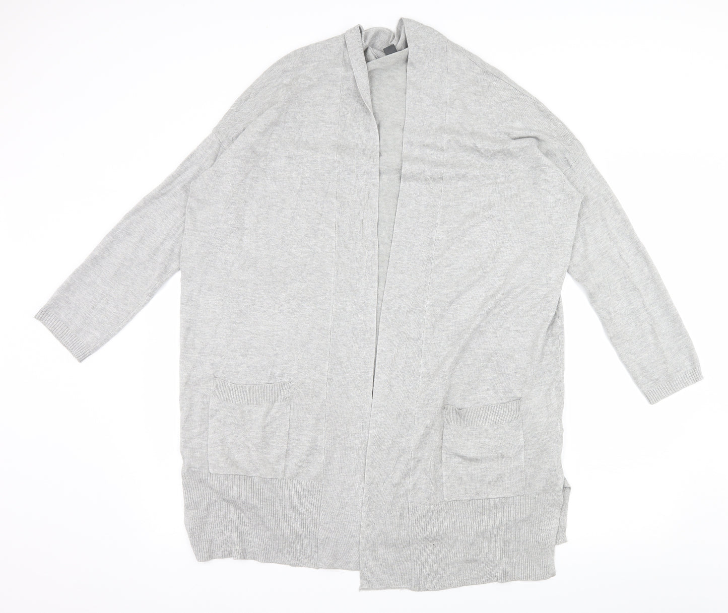 Primark Womens Grey  Knit Cardigan Jumper Size 14