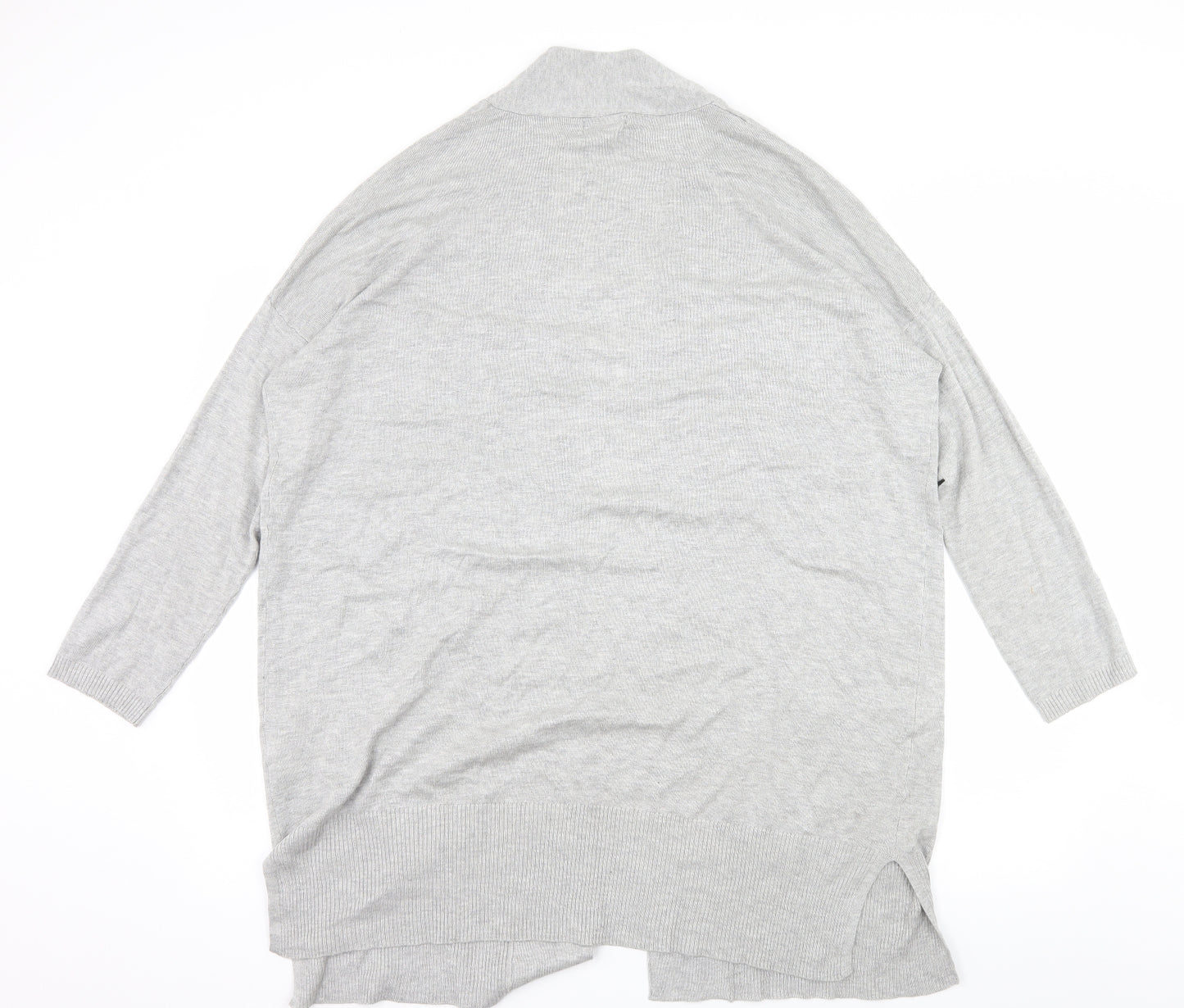 Primark Womens Grey  Knit Cardigan Jumper Size 14