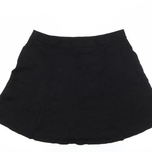 George Womens Black  Jersey Flare Skirt Size 16