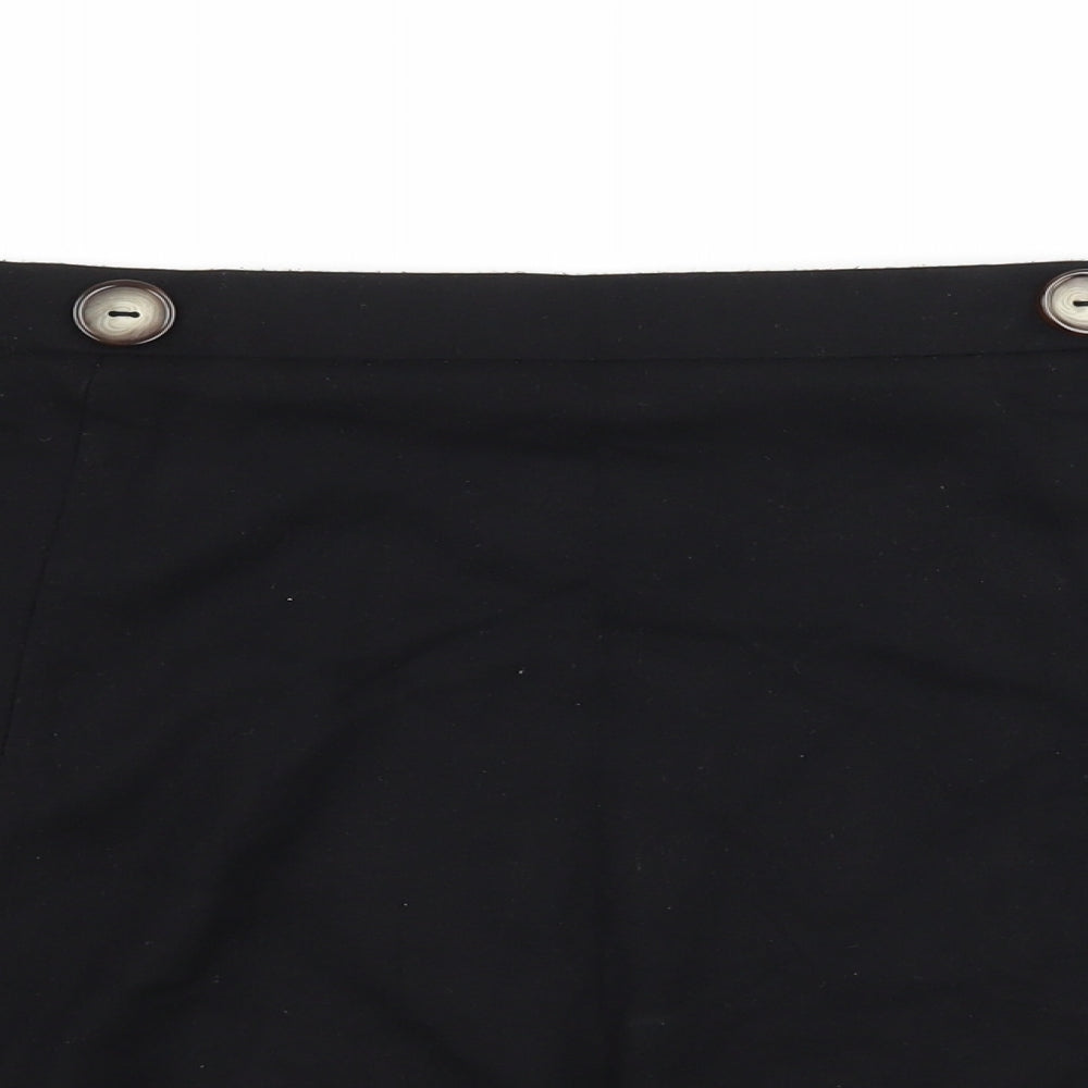 George Womens Black  Jersey Flare Skirt Size 16